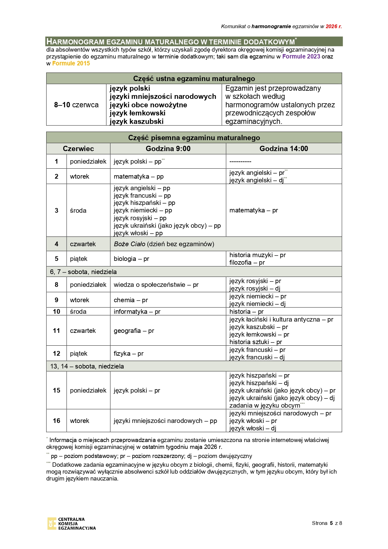 Komunikat o harmonogramie 2026 2.jpg